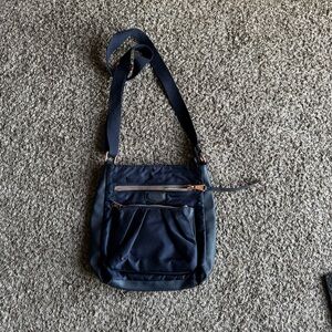 Aimee Kestenberg Tyler Navy Blue Crossbody Rose Gold Travel Bag Purse